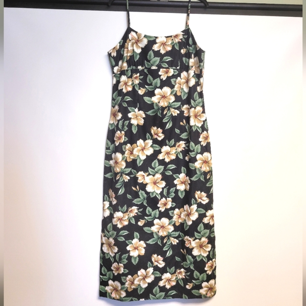 KY'S Hawaii Tropical Floral 100% Cotton Maxi Dress XL